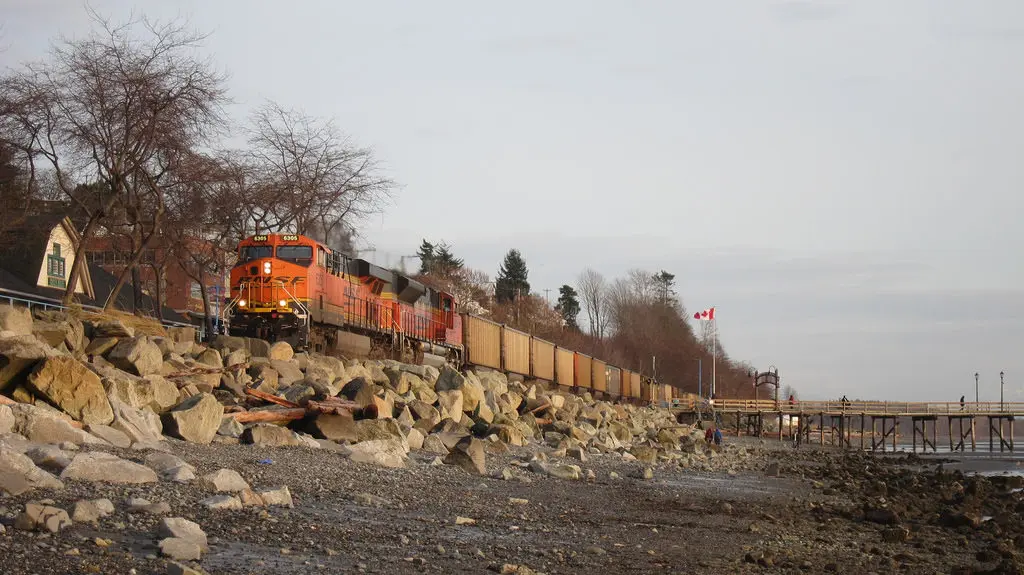 BNSF coal train in White Rock BC