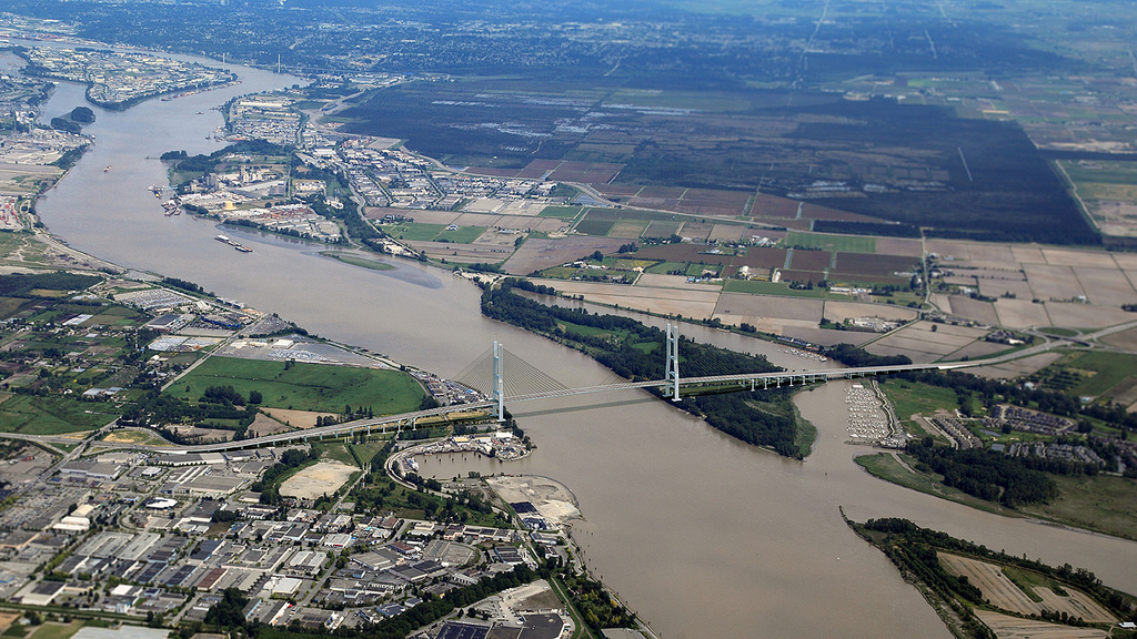 Fraser River and the Massey Bridge