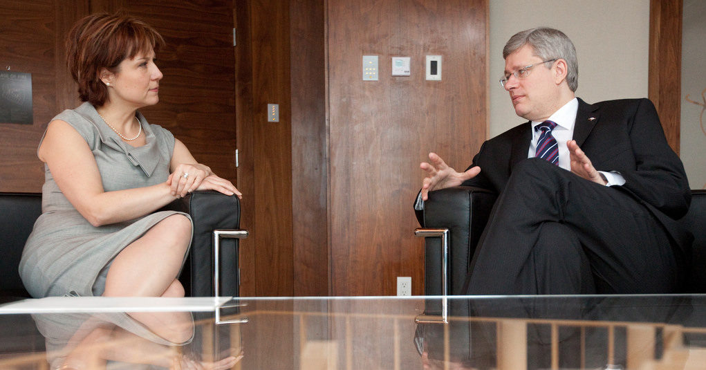 Christy Clark with Stephen Harper