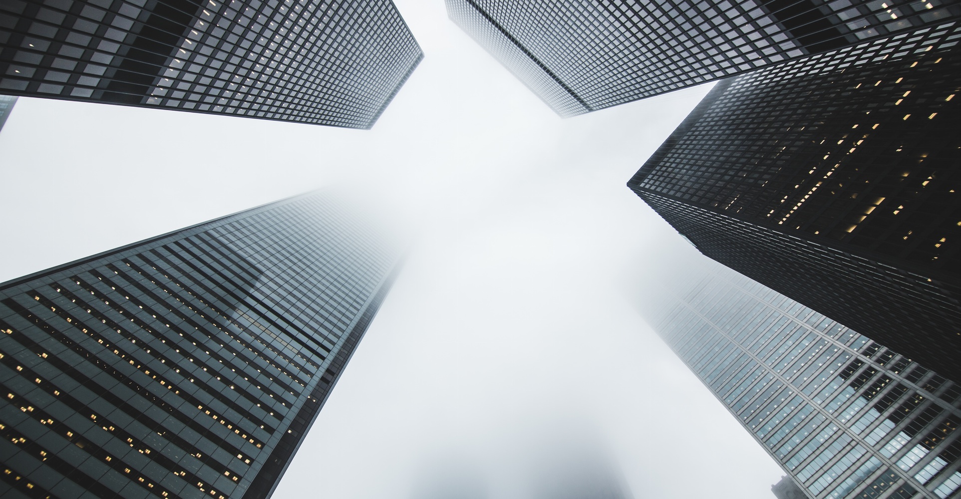 Tall city buildings all around