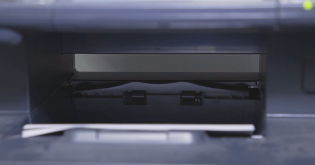 Fax machine hums along