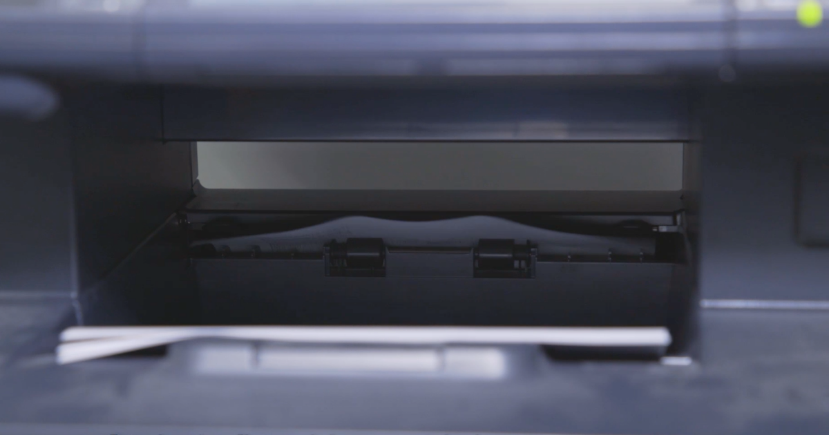 Fax machine hums along