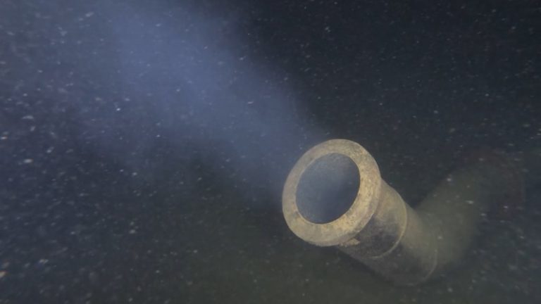 Imperial Metals Quesnel Lake discharge pipe